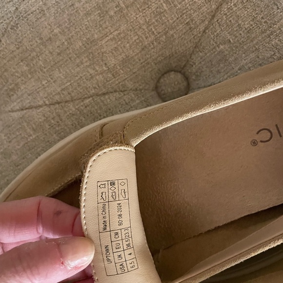 Vionic Beige Suede Uptown Loafers - Picture 3 of 4